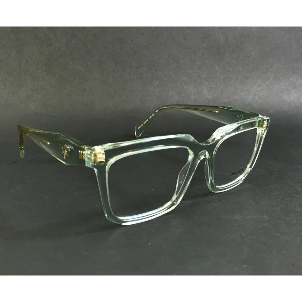 Prada Eyeglasses Frames VPRA19 14R-1O1 Transparent Mint Green Square 54-18-145